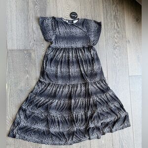 Exotica Jag Swag Slinky to Touch Baby Doll Tiered V-Neck Maxis Dress